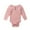 Pink, variant on Bellafa Newborn Sleepers Baby Girl Onesie Long Sleeve Ribbed Knit Romper Unisex Baby Coming Home Jumpsuit Outfit