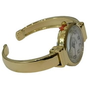 New Gold Geneva Metal Band Slim Case Womens Bangle Cuff Watch