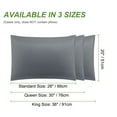 thumbnail image 6 of REGALWOVEN Luxury Viscose Derived From Bamboo Pillowcases Set of 2, Wrinkle Free Cooling Pillow Cover with Zipper Closure Dark Gray Queen, 6 of 8