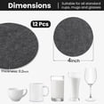 thumbnail image 2 of 12 Pcs 4 Inch Round Felt Drink Coasters – Thickened & Super Absorbent Grey Mats, Non-Slip Tabletop Protection for Home Decor, Coffee Tables, Kitchen & Living Room Use, 2 of 6