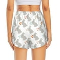 thumbnail image 4 of Goofa Gray Rabbit Printed Women 2 in 1 Running Shorts,Quick Dry Athletic Workout Shorts,High Waisted Athletic Shorts with Liner Pockets-Small, 4 of 9