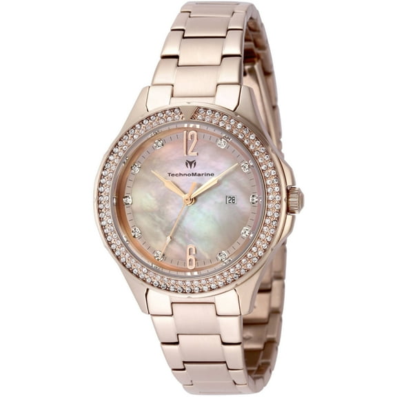 Technomarine TM-826009 Women's Luna Quartz Rose Gold Steel Watch