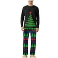 thumbnail image 5 of Uaswgudfs Christmas Family Matching Pajamas Dad’s Set, Christmas Tree Knit Print Long Sleeve Crew Neck Top + Dual Pocket Pants, Festive Holiday Sleepwear for Dad – Walmart Bestseller, 5 of 9