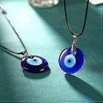 thumbnail image 3 of Evil Eye Pendant Necklace Glass Leather Rope Chain Turkey Protection Lucky Necklace Ladies Mens---Product code 57149, 3 of 5