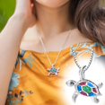 thumbnail image 3 of DQRPSEETB Opal Sea Turtle Necklace Pendant Necklace Ocean Beach Jewelry Handmade Sea Life Accessory Jewelry Gift for Women, 3 of 6