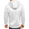 thumbnail image 5 of Outfmvch Mens Sweatpants Sweatshirts For Men Men'S Casual Solid Two Piece Zipper Hooded Pocket Coat Drawstring Pocket Pants Set Mens Hoodie White Xl, 5 of 8