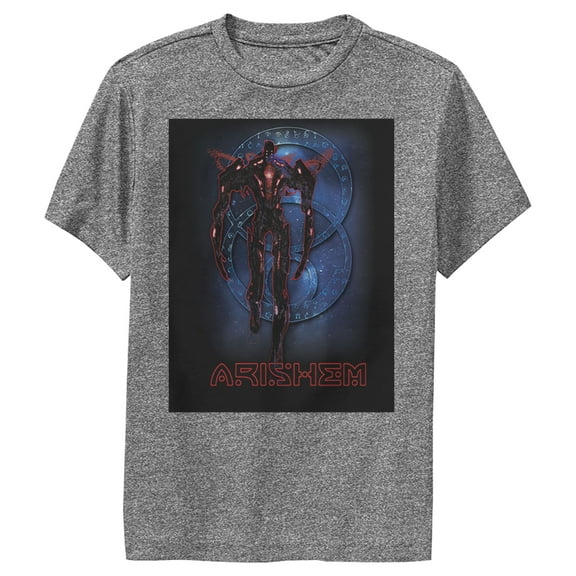 Boy's Marvel Eternals Arishem the Judge  Performance Graphic Tee Charcoal Heather Small