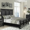 thumbnail image 3 of Roundhill Furniture Renova Vintage Black Wood Panel Bed, 3 of 6
