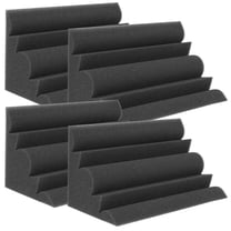 ELAYARD 4-Pack Black Acoustic Foam Panels Sound Absorbing Material for Home Studio, Theater, Doors, and Office