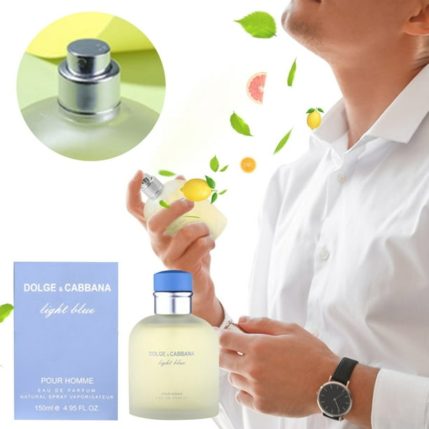 El perfume azul claro para hombres agrega un perfume encantador adecuado para citas, compras y compras 150 ml