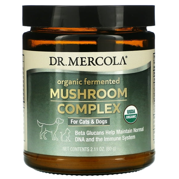 Dr. Mercola, Organic Fermented Mushroom Complex, For Cats & Dogs, 2.11 oz (60 g)