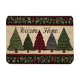 thumbnail image 3 of Yhmxh Chirstmas Door Mat Cute Dog Welcome Doormat 24x16 Inch Xmas Welcome Mats Rug for Front Winter Holiday Mat with Xmas Hat Snowflake Designs for Indoor Outdoor Home Parte Decorations, 3 of 7