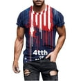 thumbnail image 2 of cllios Mens 4th of July Shirt Summer American Flag Graphic Tees Quick Dry Short Sleeve Athletic Shirts for Men Big and Tall Men's Patriotic T Shirts, 2 of 5