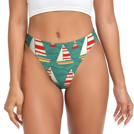 Sigee Yachts And Buoys for Women s G-String Panty  Low Rise  Soft Lace Perfect for Everyday Wear or Special Occasions-4X-Large