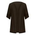 Dyegold 3/4 Sleeve Cardigan For Women Lightweight Linen Cotton Summer Cardigans Casual Loose