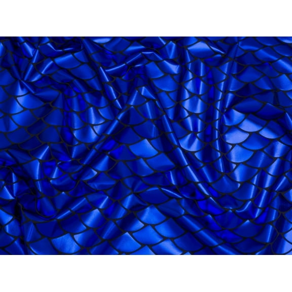 Minerva Metallic Activewear Lycra Stretch Knit Fabric Royal - per yard