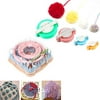 Pompom and Flower Knitting Loom Kits, 4 Sizes Pompom Maker Tool Set and Flower Loom 6 Shape Set for Fluff Ball Waver Needle Craft DIY Wool Yarn Crochet Knitting Craft Tool Kit Decoration