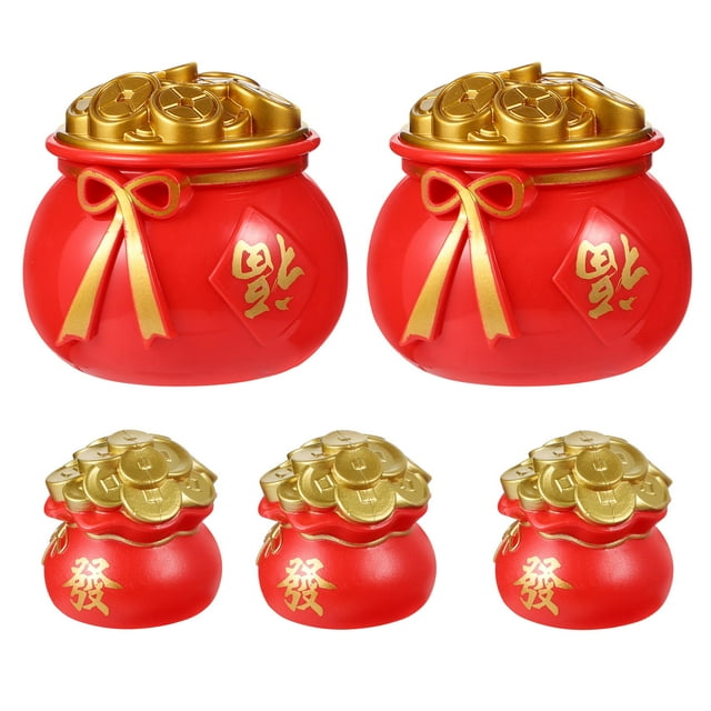 Minkissy 6pcs Coin Storage Jar Assorted Color Plastic Organizing Coins Office Use