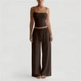 thumbnail image 5 of ZUKMRJPC Two Piece Sets for Women Spaghetti Straps Sleeveless Camisole Shirts Baggy Wide Leg Sweatpants Tracksuit Casual Gym Workout Sets, 5 of 8