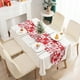 thumbnail image 4 of Camino de mesa con copos de nieve para decoración navideña, estilo invernal, rojo y verde. Ideal para restaurantes y fiestas., 4 of 6