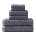 thumbnail image 1 of Blue Nile Jacquard/ Solid Cotton 6-Piece Faded Towel Set, Lilac, 1 of 7