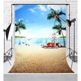 thumbnail image 1 of EREHome Polyester Fabric 5x7ft Summer Background for Photography Sand Beach Backdrops Aircraft Photo Backdrop, 1 of 2