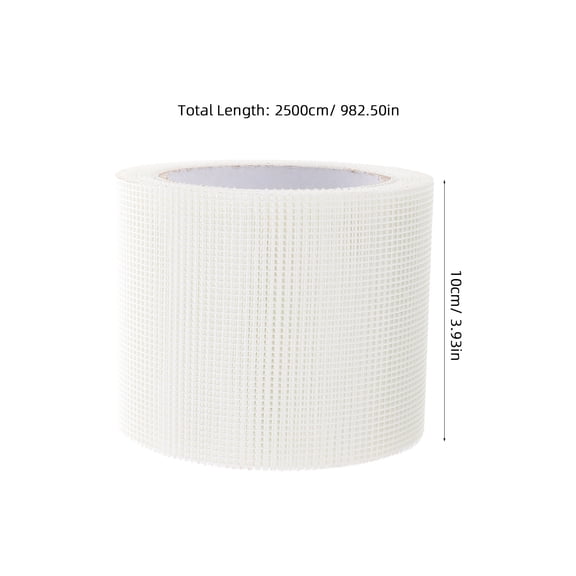White Self-Adhesive Mesh Tape for Drywall Repair 2500x10x0.10cm Seam Tape for Wall Crack Fixing and Patching Kit