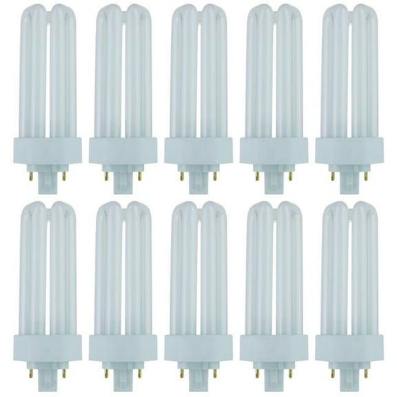 Sunshine Lighting B3166532 Sunlite 4-Pin Compact Fluorescent Light Bulb - GX24Q3 Base - 4100K - 26W - Cool White - Pack of 10