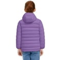 thumbnail image 4 of Wantdo Girl's Coat Winter Jacket Ultra Lightweight Puffer Jacket Hooded Bubble Coat Purple 14/16, 4 of 10
