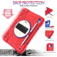 thumbnail image 4 of BMOUO Case for iPad 11th Generation (A16) 11 Inch 2025 / iPad 10th Generation 10.9" 2022 Protective Case with Screen Protector 360°Rotating Stand and Hand / Shoulder Strap, Red, 4 of 8