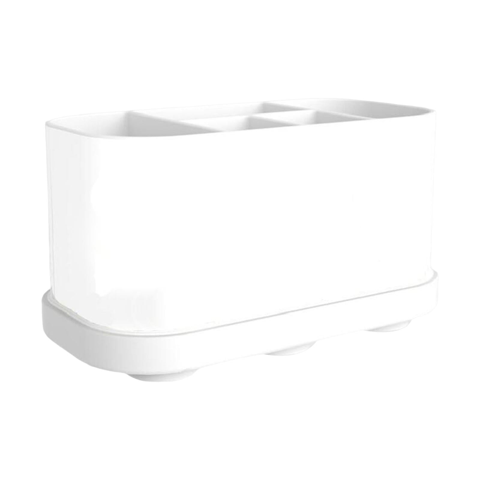 Silicone Desktop Organizer with Draining Holes 5 Grids Freestanding Multipurpose Makeup Brush