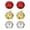 MIXED - Red Silver Gold 6-Pack, variant on Haute Decor Adapt Nesting Jingle Bells (Shiny Red 4-Pack) - Large Size 120 mm (4.7 inch) Diameter - Christmas Tree Ornaments for Indoor or Outdoor Use - Compact Storage