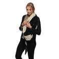 thumbnail image 2 of NYFASHION101® Wool Blend Brush Stroke Design Scarf - 7084 Black, 2 of 2