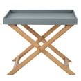 thumbnail image 5 of SAFAVIEH Terance Outdoor Patio Folding Side Tray Table, Natural/Grey, 5 of 7