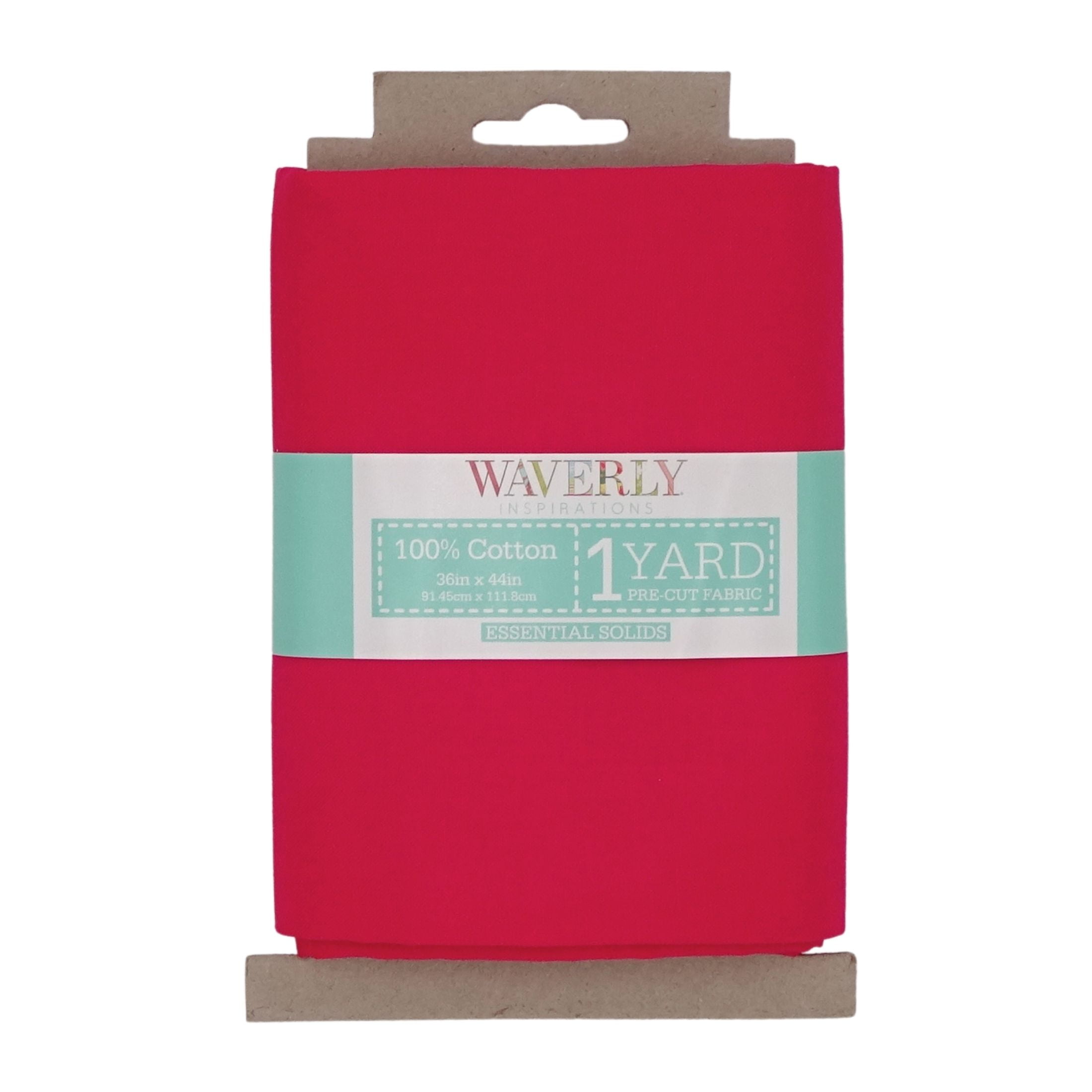 (2 pack) Waverly Inspirations 1 Yard Cut 100% Cotton Solid Fabric, Lipstick, 44" Wide for Quilting & Sewing