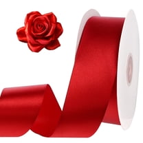 Red Satin Ribbon 1.5 Inch x 120 Yards for DIY Crafts, Gift Bows, Wedding Party Decor, Holiday Wrapping, Floral Arrangements, Vibrant Red