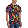thumbnail image 5 of Rocae Colorful Cats for Men's Moisture-Wicking Crew Tee - T-Shirt for Sports, Outdoor Activities, and Casual WearSmall, 5 of 9