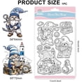 thumbnail image 6 of Summer Sailing Gnome Clear Stamps for Scrapbooking Anchor Lighthouse Silicone Stamps Treasure Chest Sentiment Transparent Stamp for Card Making DIY Embossing Journaling Making DIY, 6 of 9