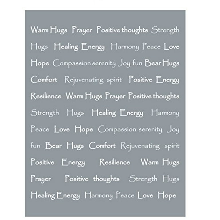 Chanasya Warm Hugs Positive Energy Healing Thoughts Super Soft Plus Fleece  Sherpa Microfiber Comfort Caring Gray Gift Throw Blanket - Get Well Soon  Gift for Women Men Cancer Patient - Gray Blanket -