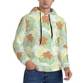 thumbnail image 2 of Uemuo Tropical Flowers Pattern Men's Hoodie - Casual Pullover Hoodie with Kangaroo Pocket, Stylish Hooded Sweatshirt for Everyday Wear-3X-Large, 2 of 7