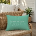 thumbnail image 5 of Creative Products This Is Our Happy Place Mint 14x20 Indoor / Outdoor Pillow, 5 of 8