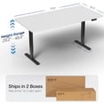 thumbnail image 6 of VIVO Electric 71” x 36” Stand Up Desk, White Table Top, Black Frame, 6 of 8