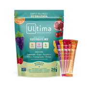 Ultima Replenisher Hydration Electrolyte Packets- Keto & Sugar Free- Feel Replenished, Revitalized- Naturally Sweetened- Non-GMO & Vegan Electrolyte Drink Mix- Variety 5 Flavor, 20 Count