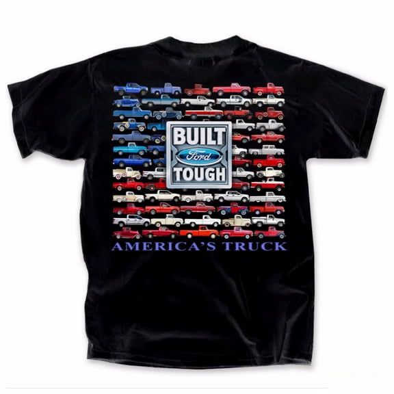 Built Ford Tough Americaās Trucks U.S. Flag Short Sleeve T-Shirt