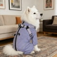 thumbnail image 5 of Dog Raincoat with Harness for Small Dogs, Adjustable Waterproof Dog Rain Jacket, Reflective Rainproof Puppy 4 Legs Raincoat, Full Body Pet Rain Jacket, Dark Grey, L, 5 of 5