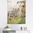 thumbnail image 1 of Farm Animal Tapestry, Vintage Agriculture Illustration of Dairy Cows at Countryside Livestock, Fabric Wall Hanging Decor for Bedroom Living Room Dorm, 5 Sizes, Multicolor, by Ambesonne, 1 of 1