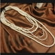 thumbnail image 2 of Collar de perlas, moda coreana, joyería retro europea americana, collar largo multicapa, cadena de lana para mujer, 2 of 3