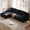 Black-Corduroy, variant on EnHomee Modular L-Shaped Couch for Livingroom Convertible Cloud Boneless Sectional Couch for Home, Black(Corduroy)