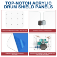 thumbnail image 5 of PENNZONI Drum Shield, Comes w/ 6 Panels & Chrome Hinges, 6 ft Clear Acrylic Panels, 5 of 5