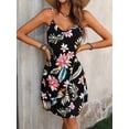 thumbnail image 5 of Women's Plus Size Printed V Neck Cami Dress for Summer Casual Everyday Wear 95% Polyester 5% Spandex Soft Stretch, 5 of 10